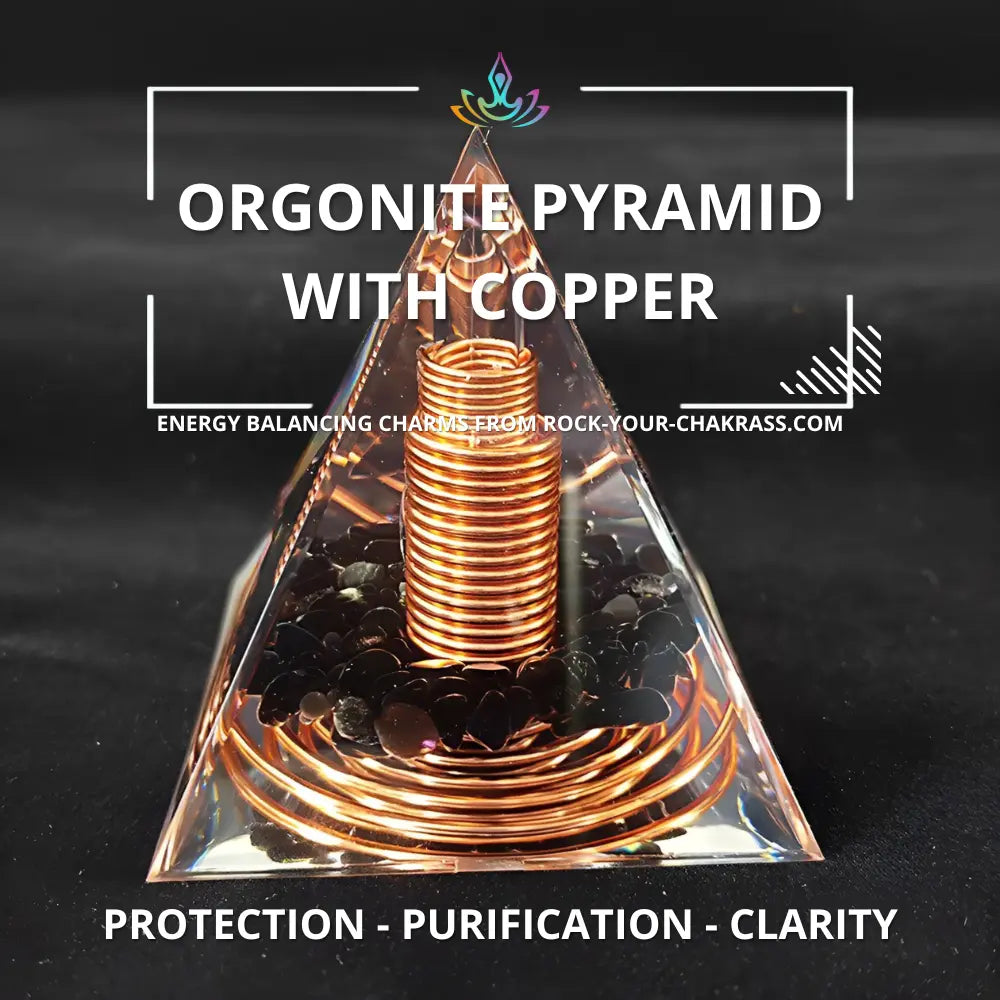 Orgonite Pyramid with Copper <br> Amplify Energy