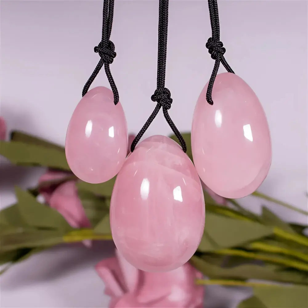 Rose Quartz Yoni Eggs Set