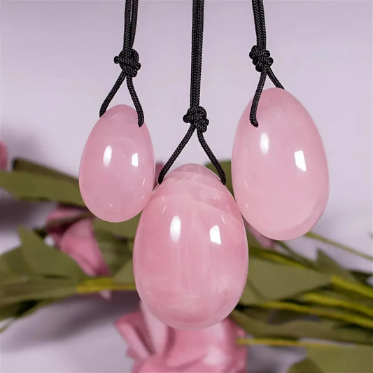 Rose Quartz Yoni Eggs Set