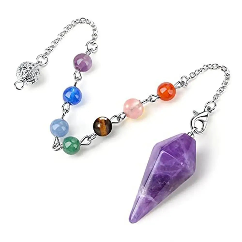 Amethyst Pendulum <br> 7 Chakra