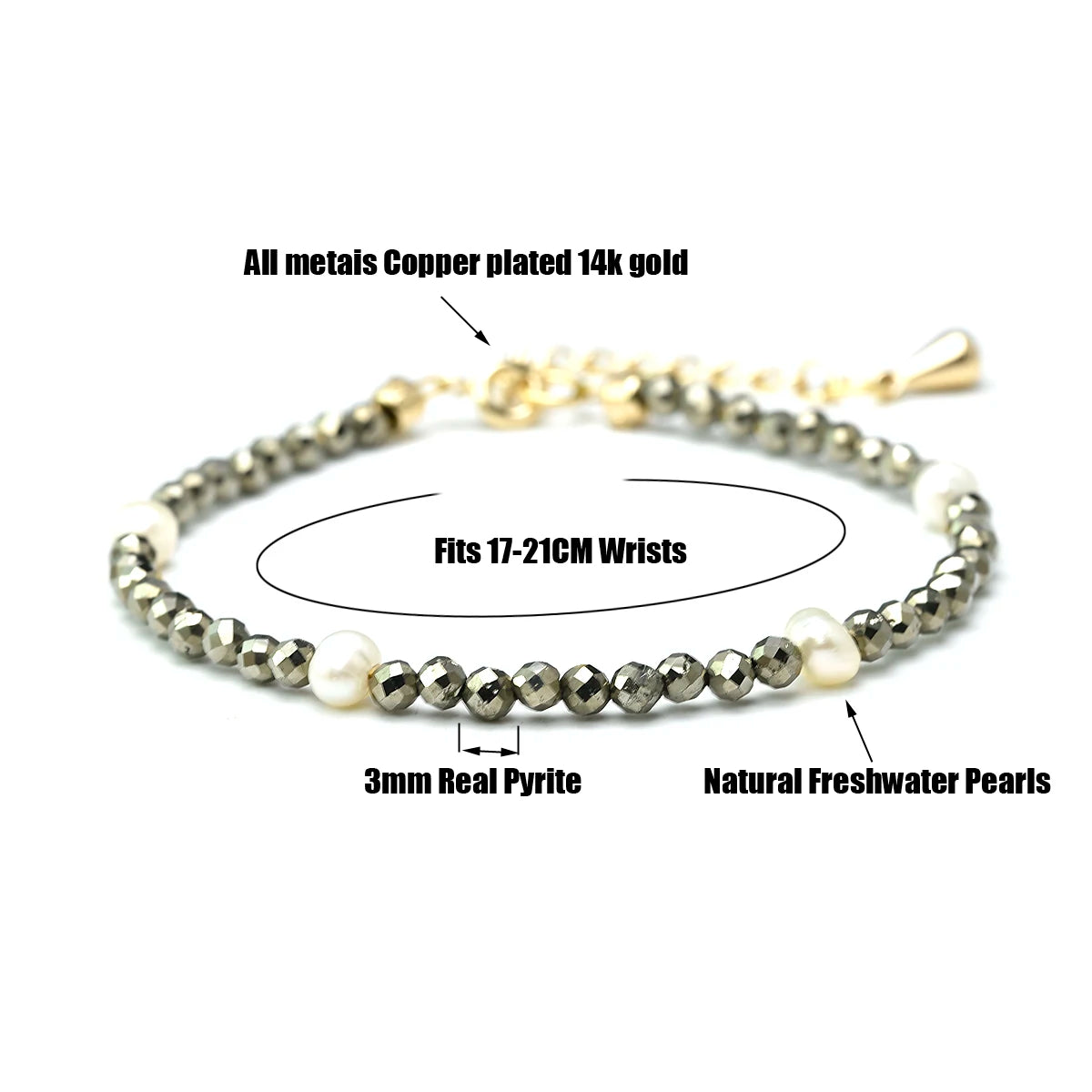 Genuine Pyrite Bracelet – Natural Energy & Protection