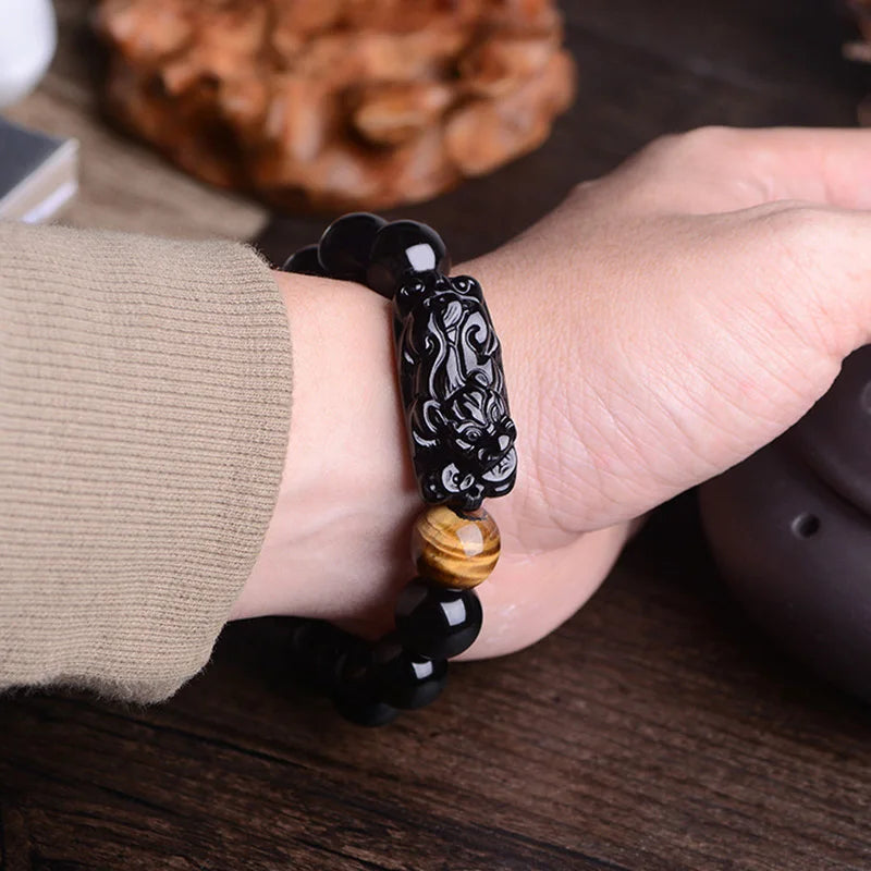 Feng Shui Black Obsidian Wealth Bracelet