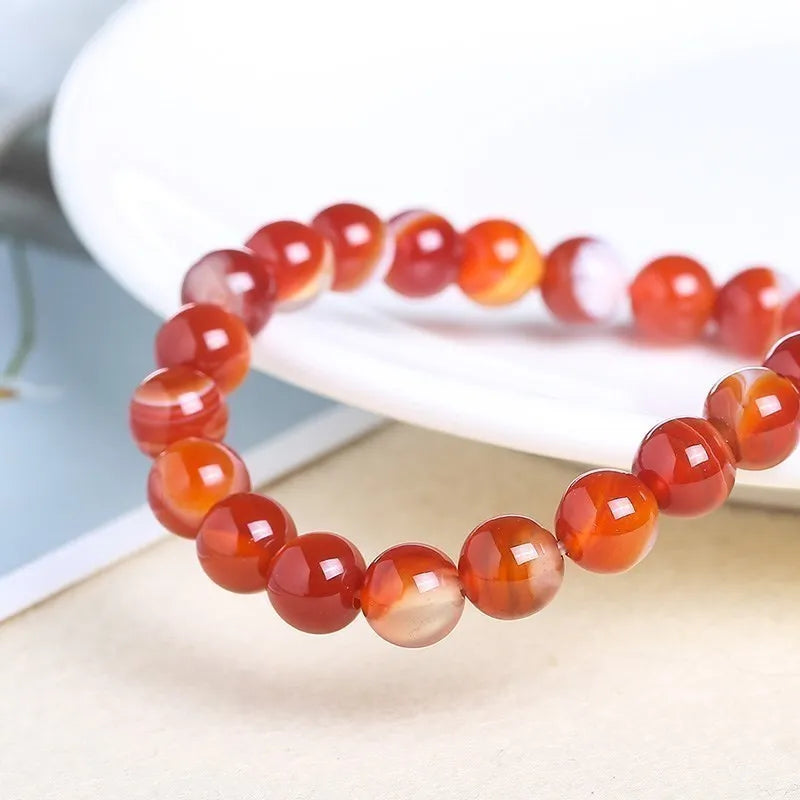 Carnelian Agate Bracelet – Strength & Confidence