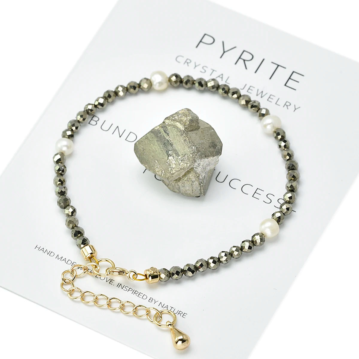 Genuine Pyrite Bracelet – Natural Energy & Protection