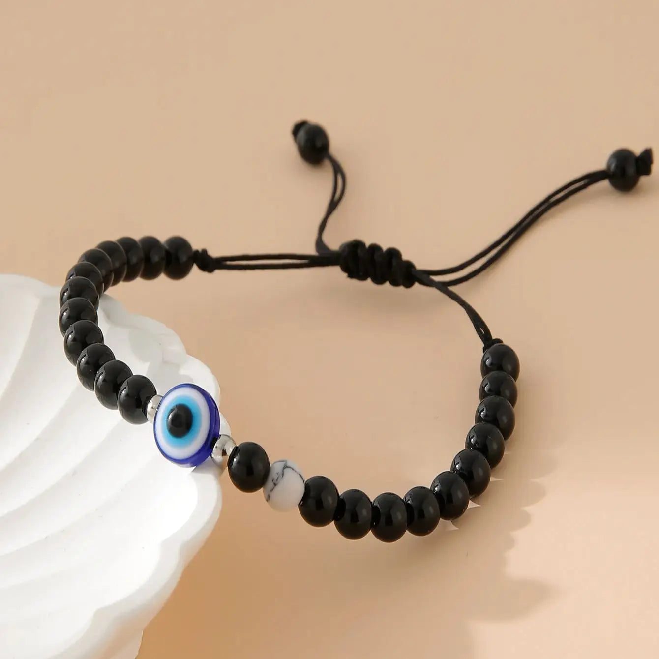 Bracelet Obsidian <br> Turkish Evil Eye