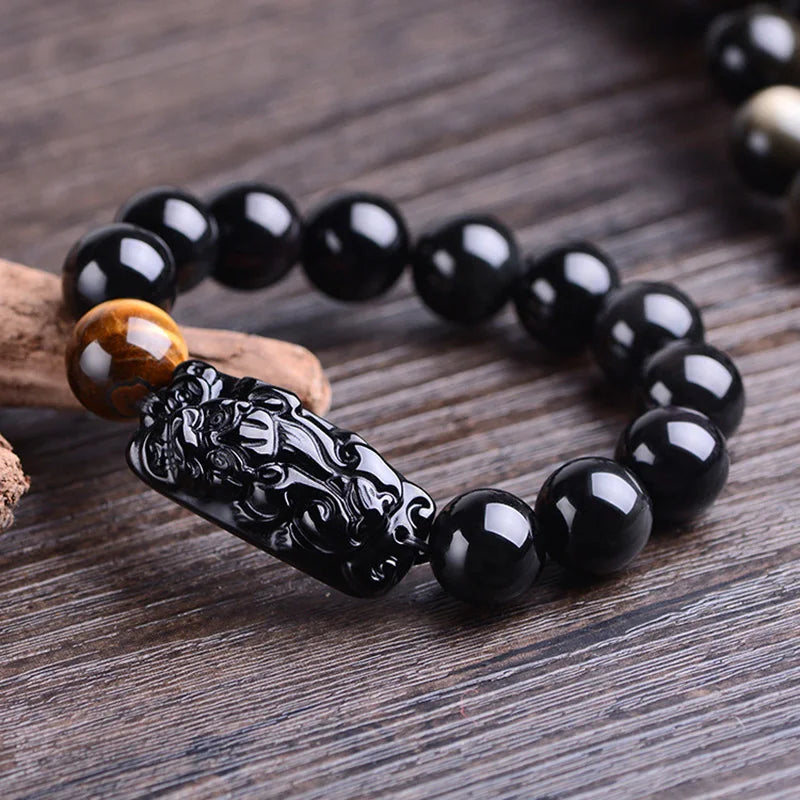 Feng Shui Black Obsidian Wealth Bracelet