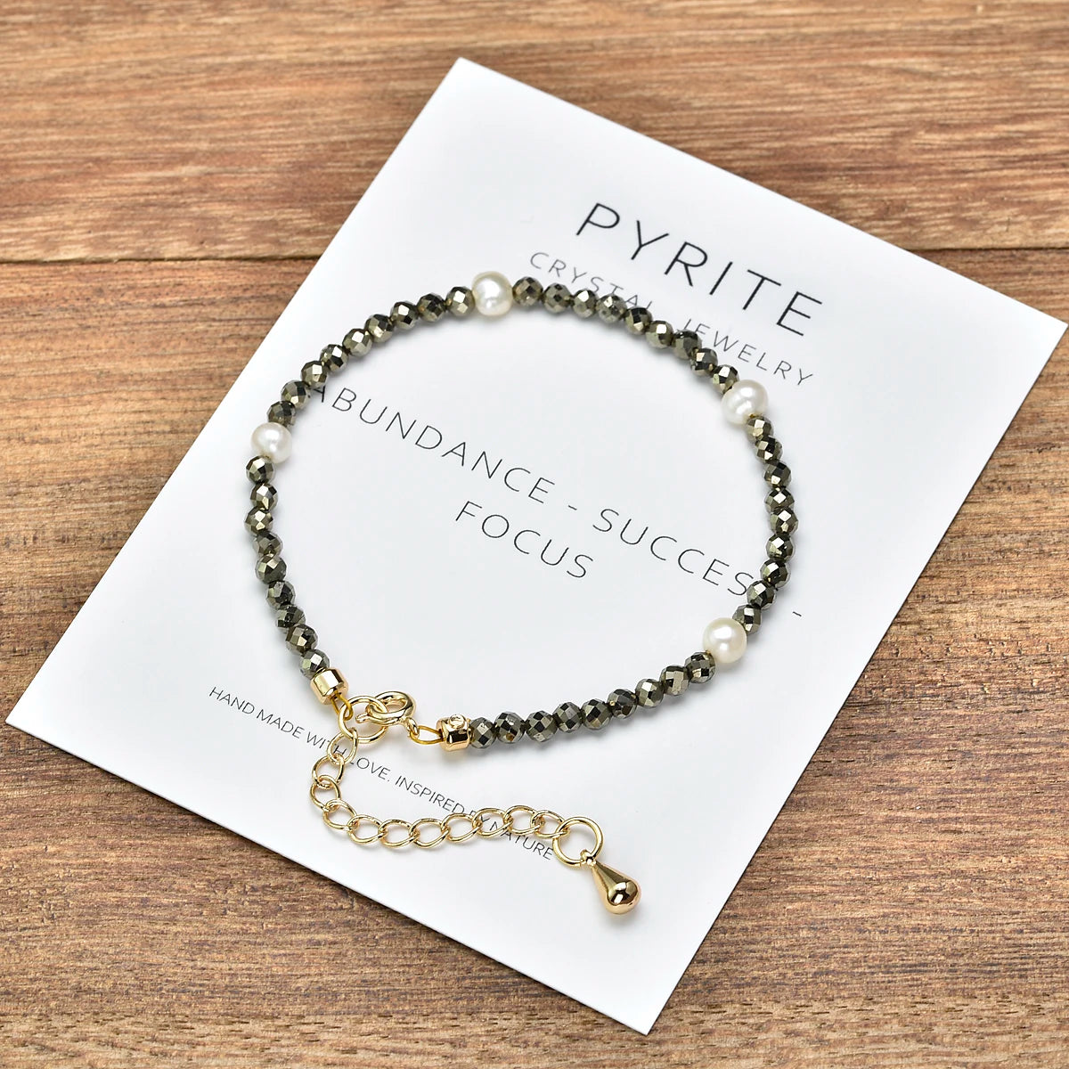 Genuine Pyrite Bracelet – Natural Energy & Protection