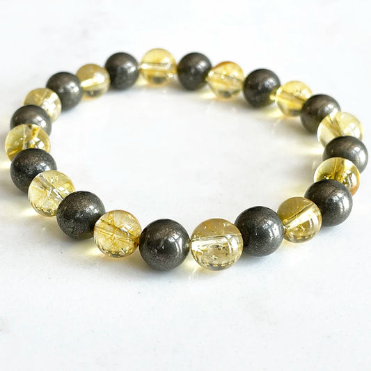 Citrine Pyrite Bracelet