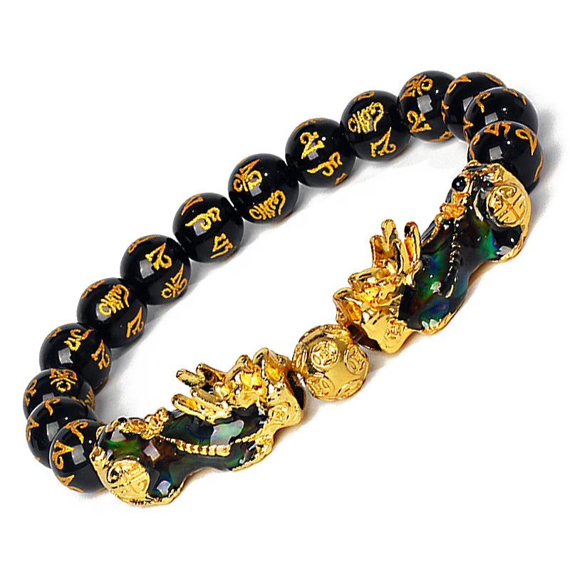 Back Obsidian Wealth Bracelet