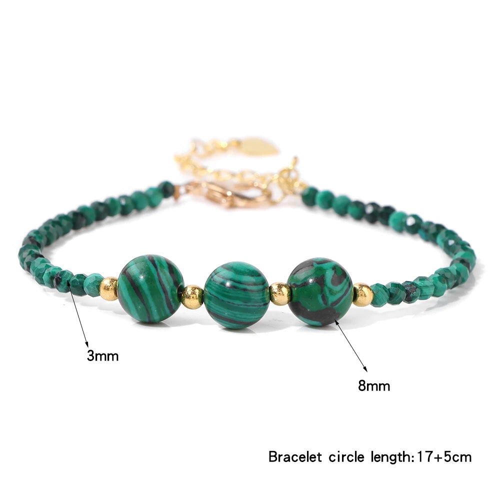 Green Malachite Stone Bracelet