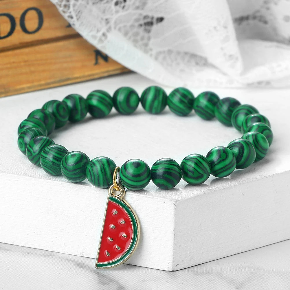 Bracelet Malachite <br> Watermelon