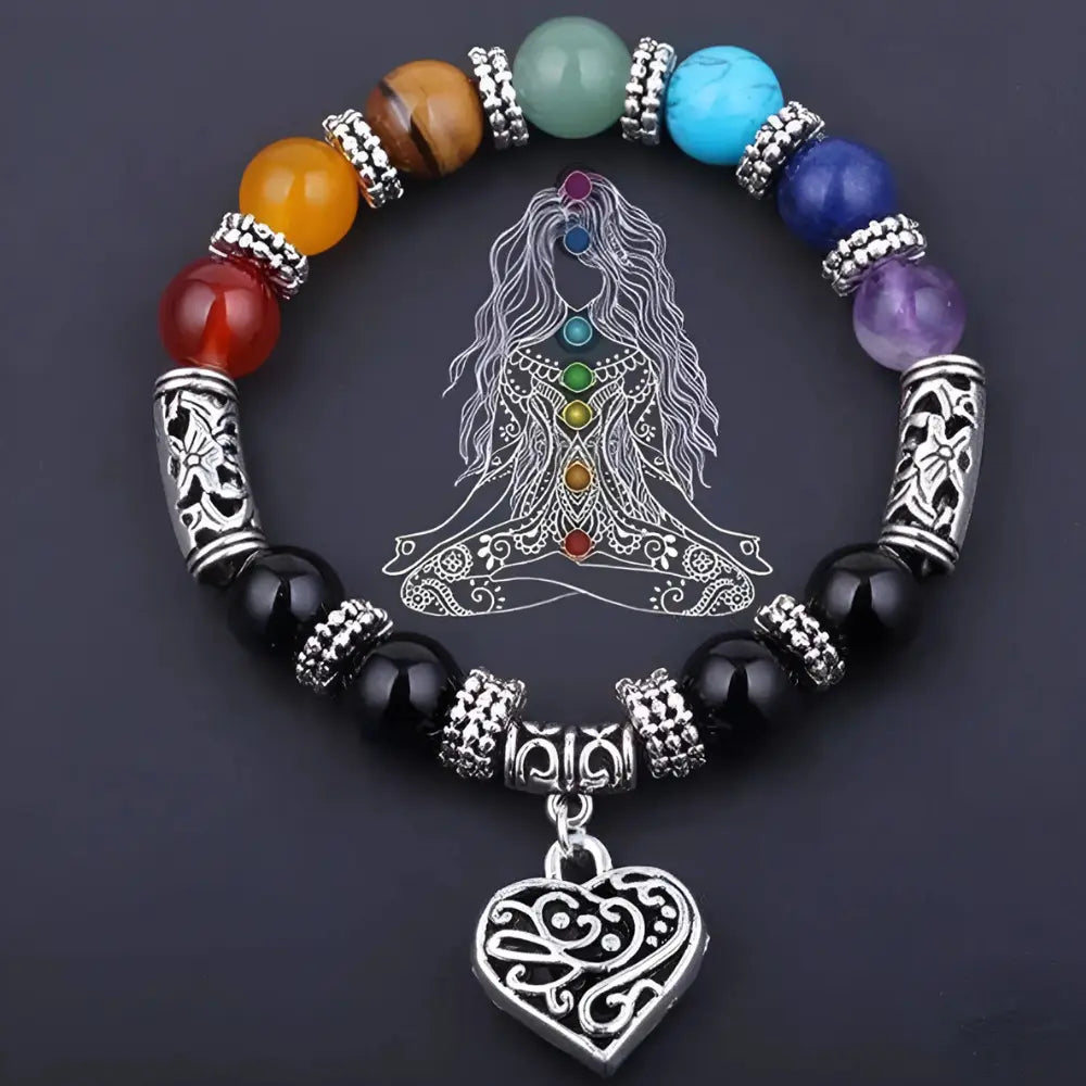 7 Chakra Reiki Healing Heart Bracelet