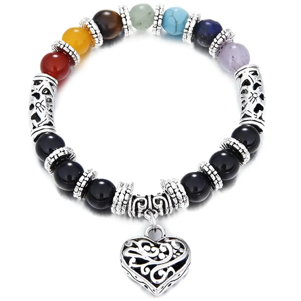 Seven Chakras Reiki Healing Heart Bracelets