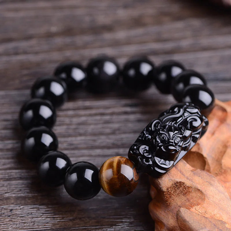 Feng Shui Black Obsidian Wealth Bracelet