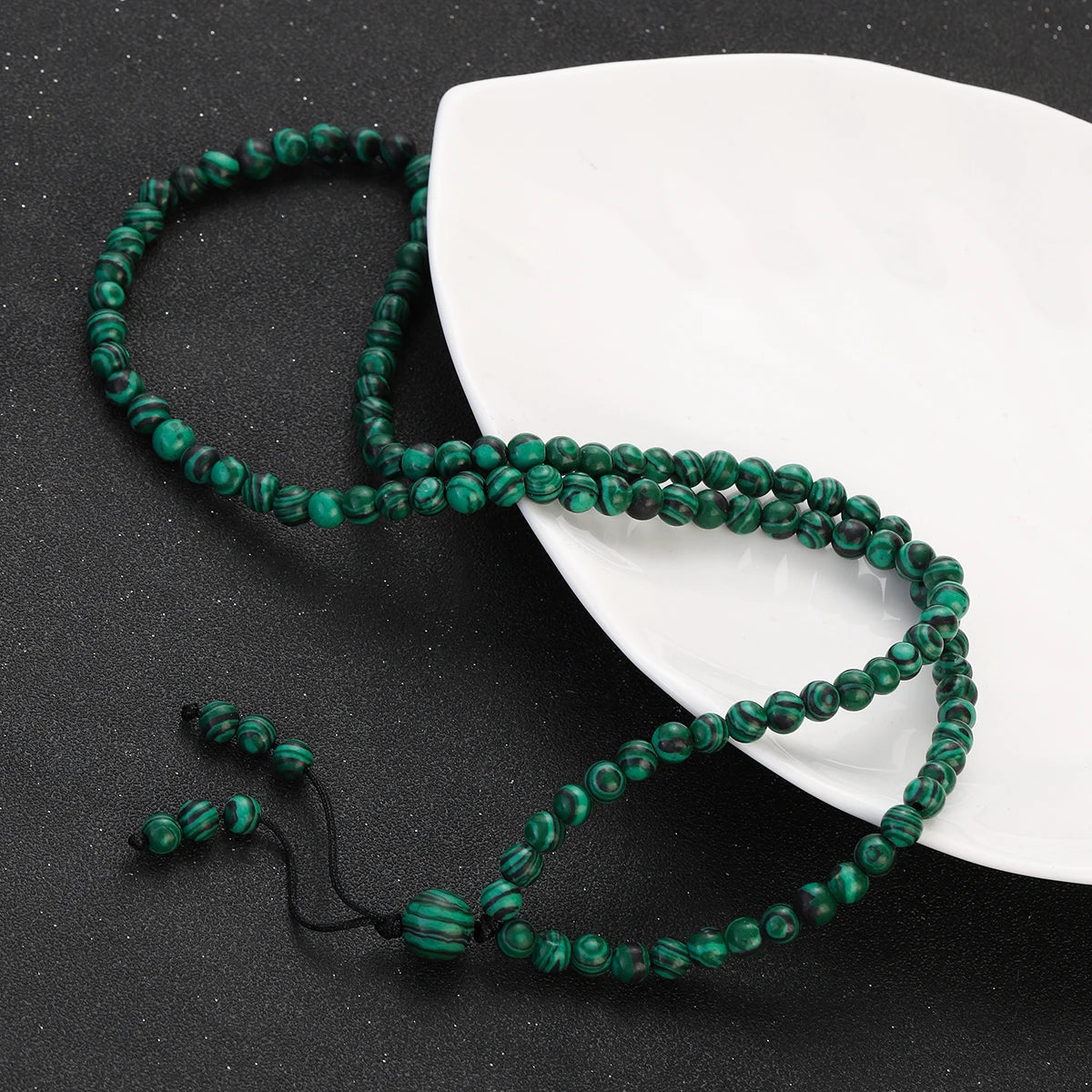 Malachite Bead Bracelet