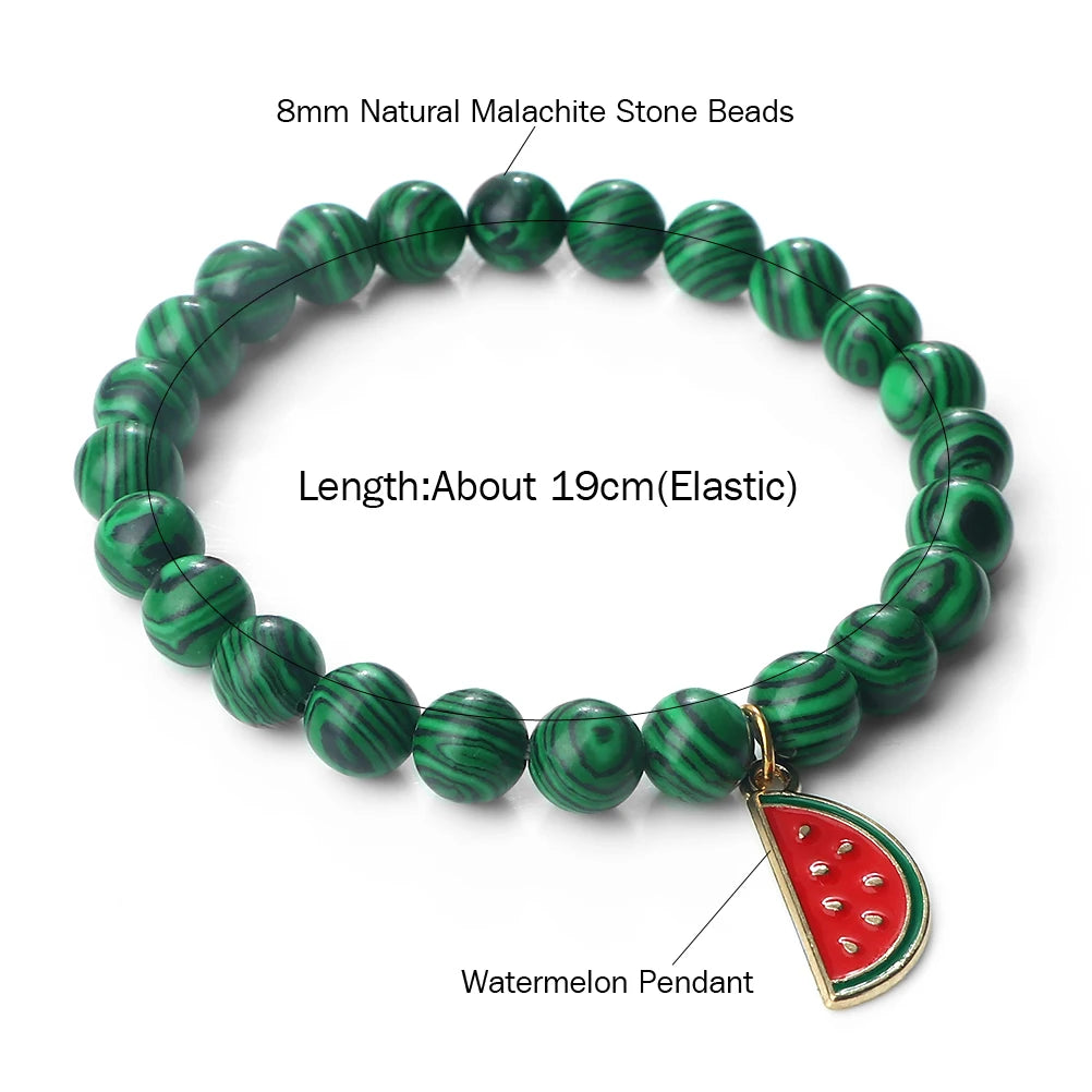 Bracelet Malachite <br> Watermelon