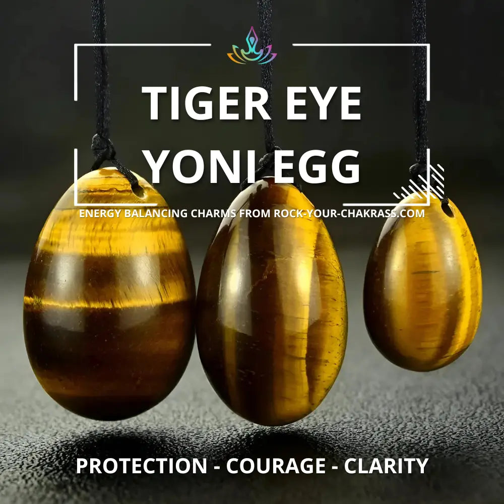 Three Tiger Eye Yoni Eggs