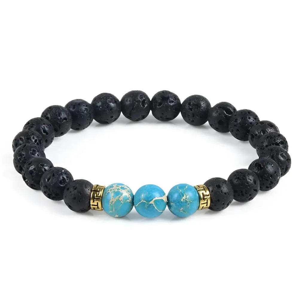 Turquoise Men's Bracelets in Lava