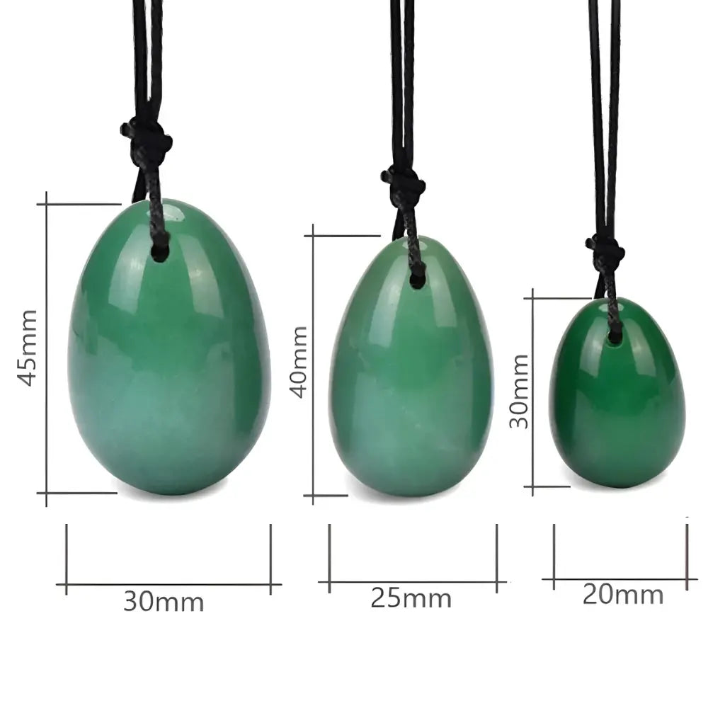 Yoni Egg Set Aventurine dimension