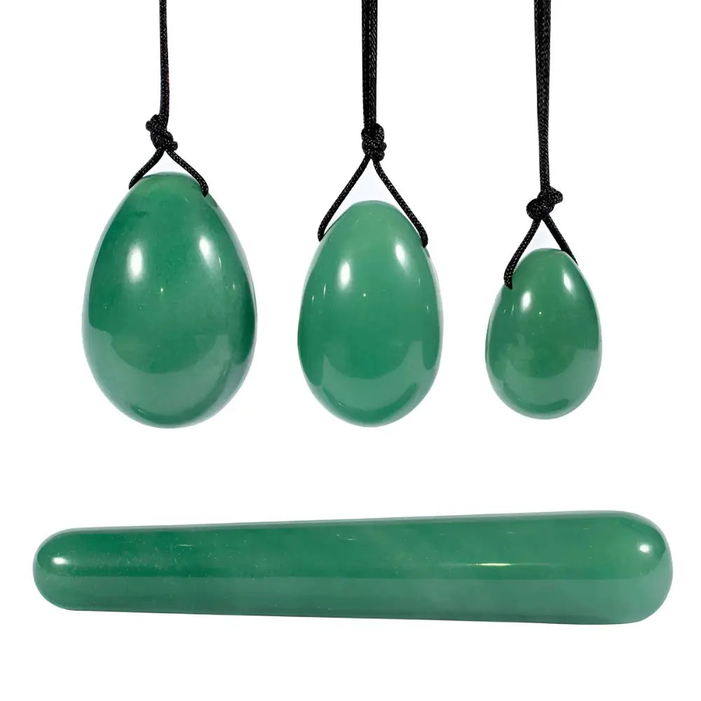 Yoni Egg Set Aventurine with Stick