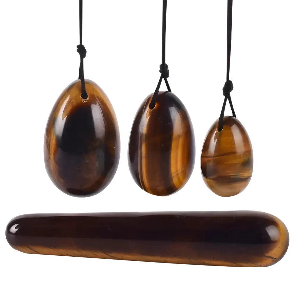 Yoni Egg Set Tiger Eye with Stick