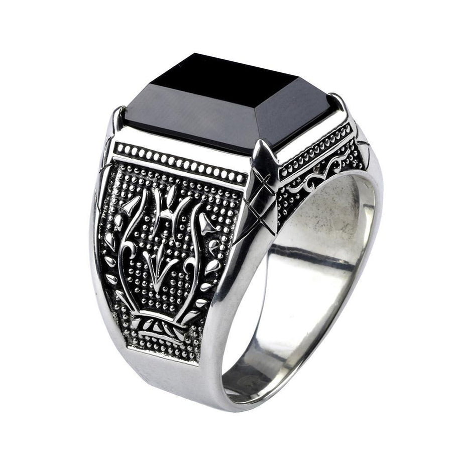 Obsidian Silver Ring