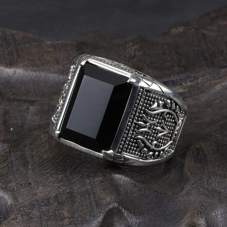 Obsidian Silver Ring