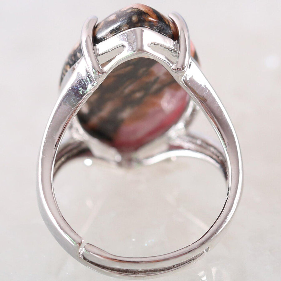 Rhodonite Ring - Adjustable Size