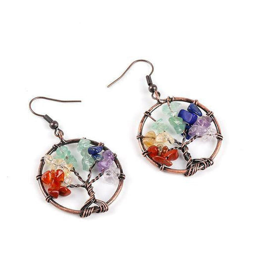 Chakra Tree of Life Earrings