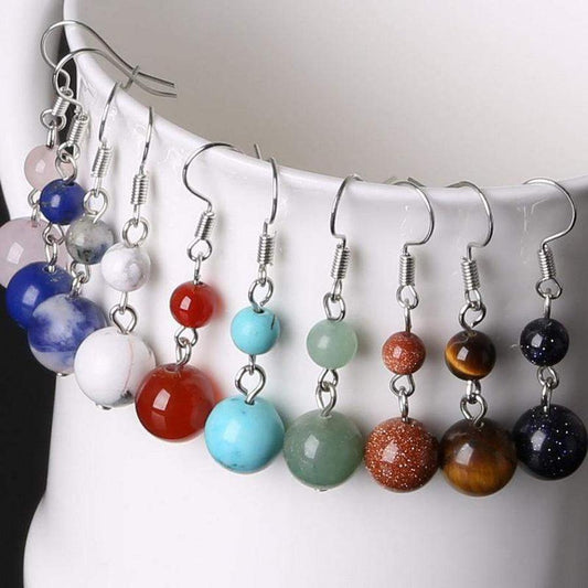 Stone Ball Earrings