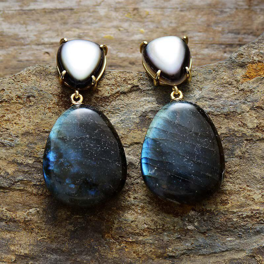 Luxurious Labradorite Drops Earrings