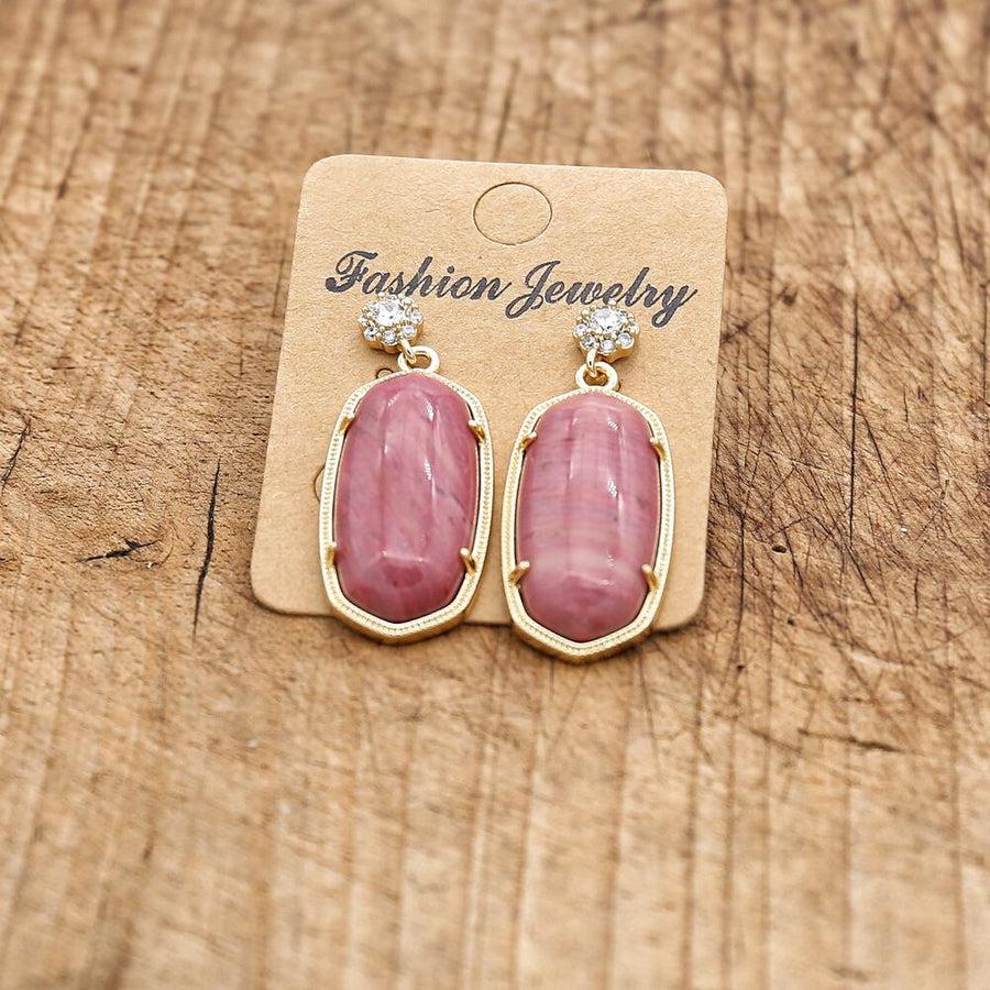 Golden Rhodonite Earrings