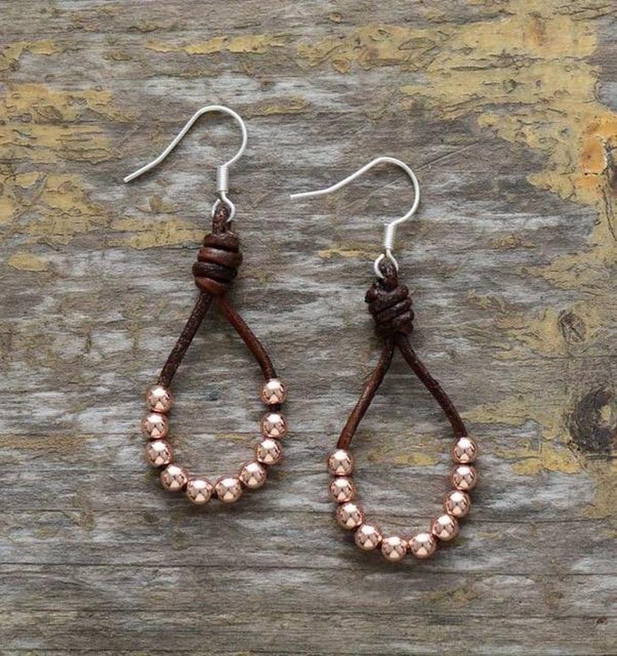 Pearls and Leather Earrings