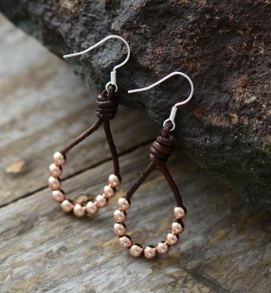 Pearls and Leather Earrings