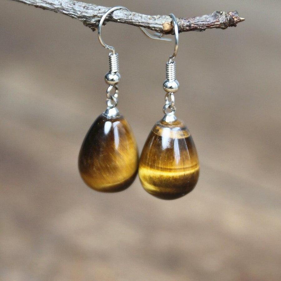 Tiger's Eye Drop Earrings