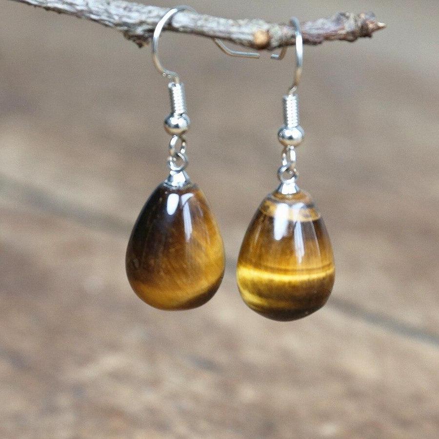 Tiger's Eye Drop Earrings