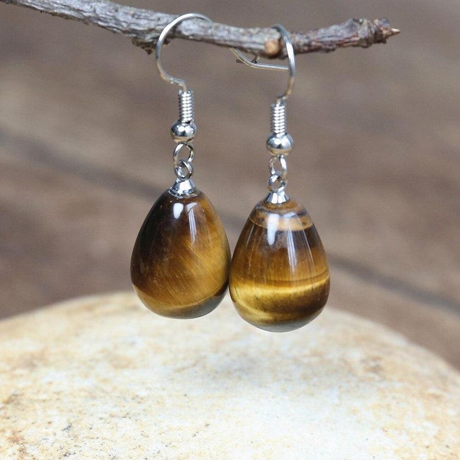 Tiger's Eye Drop Earrings