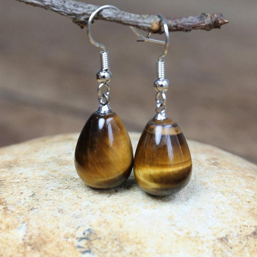 Tiger's Eye Drop Earrings