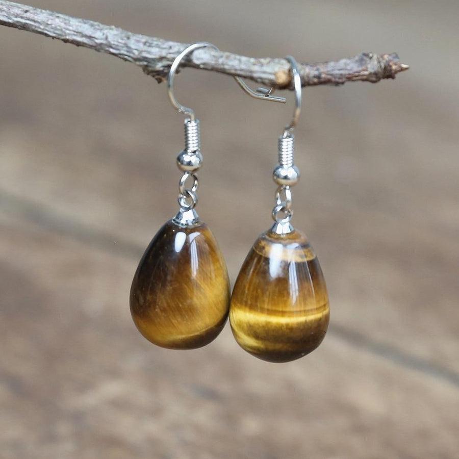 Tiger's Eye Drop Earrings