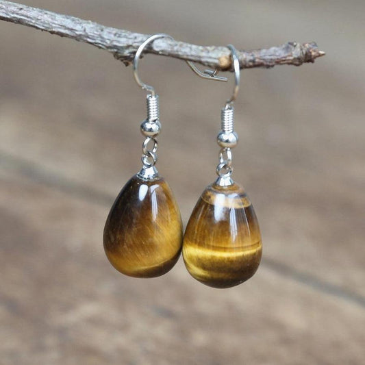 Tiger's Eye Drop Earrings