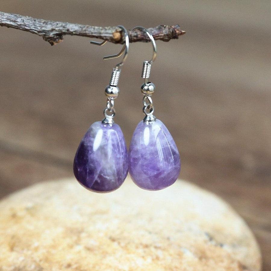 Dangle Amethyst Earrings