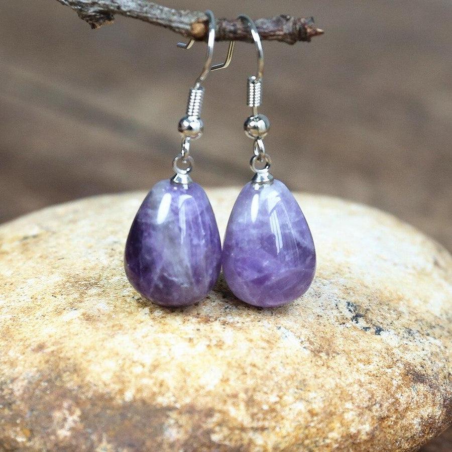 Dangle Amethyst Earrings