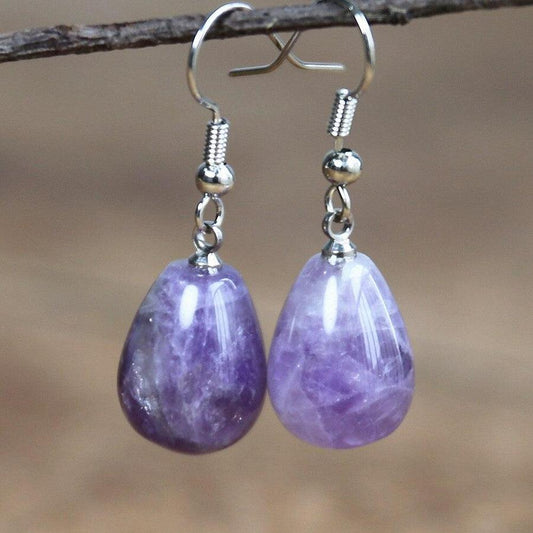 Dangle Amethyst Earrings