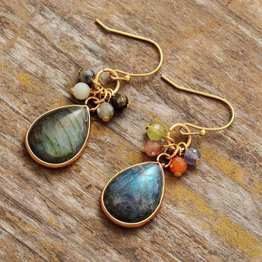 Labradorite Drops Earrings