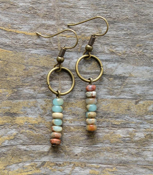 Royal Jasper Earrings for Strength and Immunity