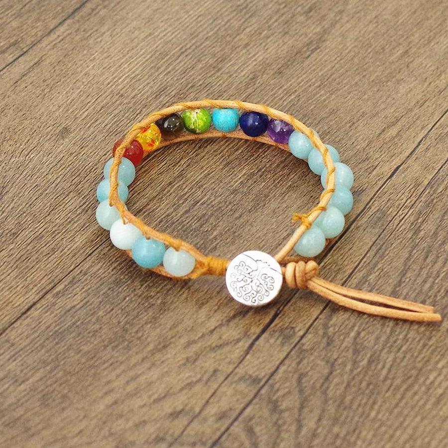 7 Chakra Love Bracelet with Amazonite