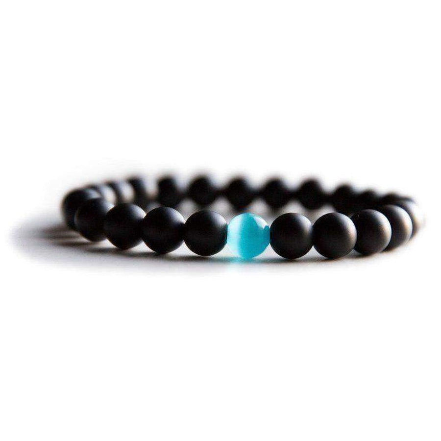 Onyx and Cat's Eye Stress Relief Bracelet