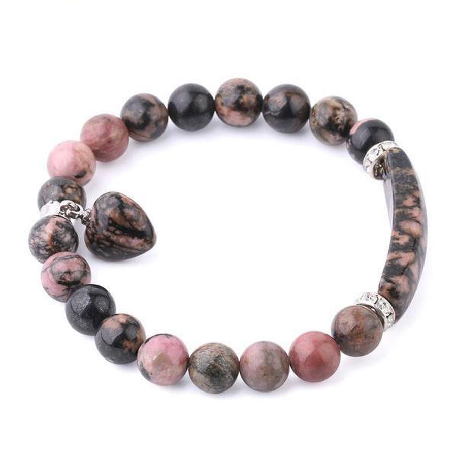 Rhodonite Anti-Stress Bracelet for Confidence