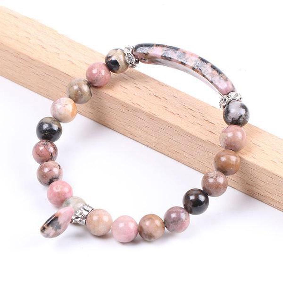 Rhodonite Anti-Stress Bracelet for Confidence