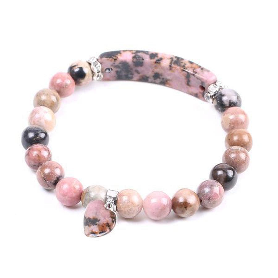 Rhodonite Anti-Stress Bracelet for Confidence